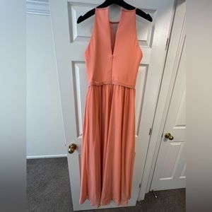 Bridesmaids dress, dark coral, size 4